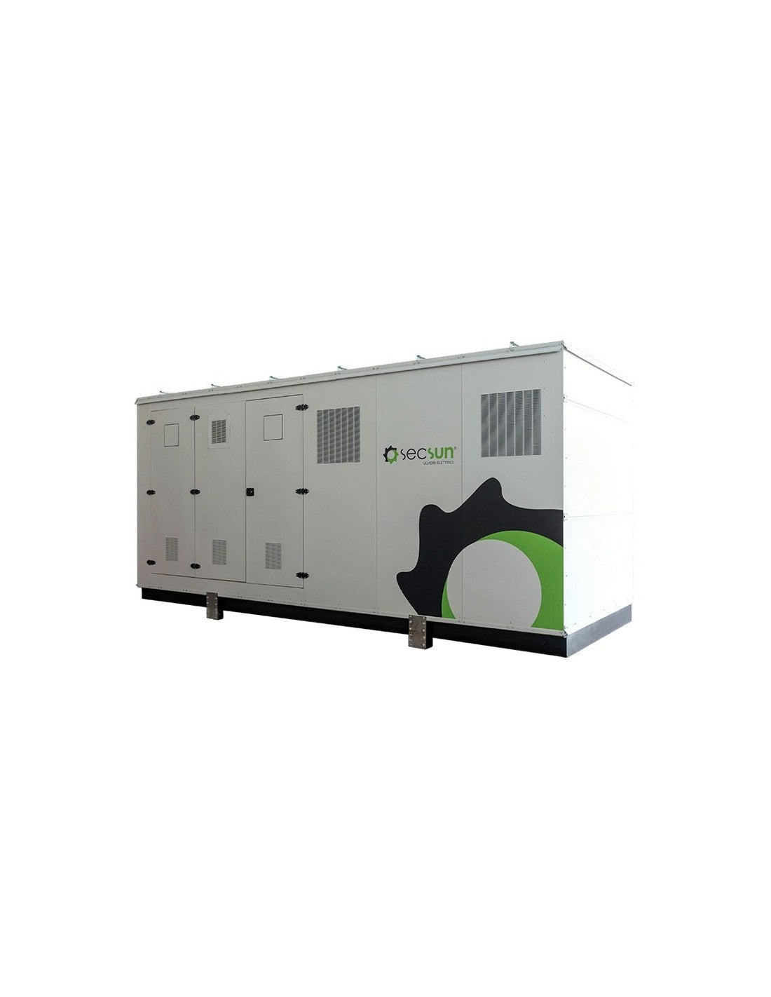 Cabina elettrica Shelter Serie M SecSun per impianti fotovoltaici