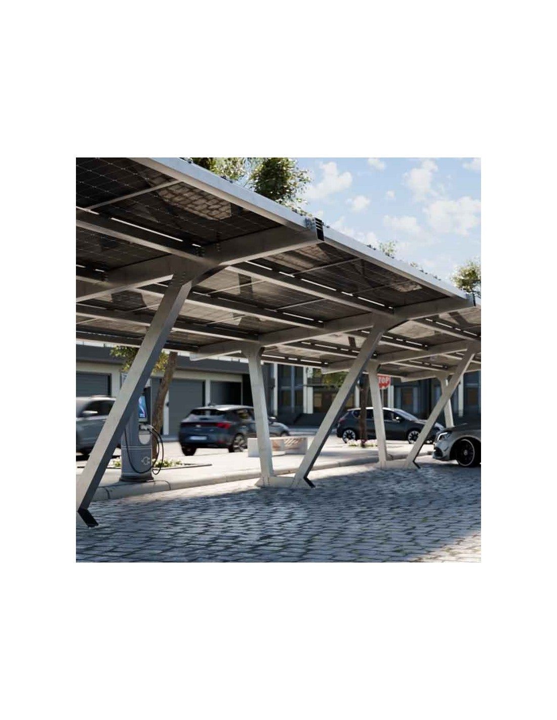 Carport Basic pensilina fotovoltaica per parcheggi auto Contact