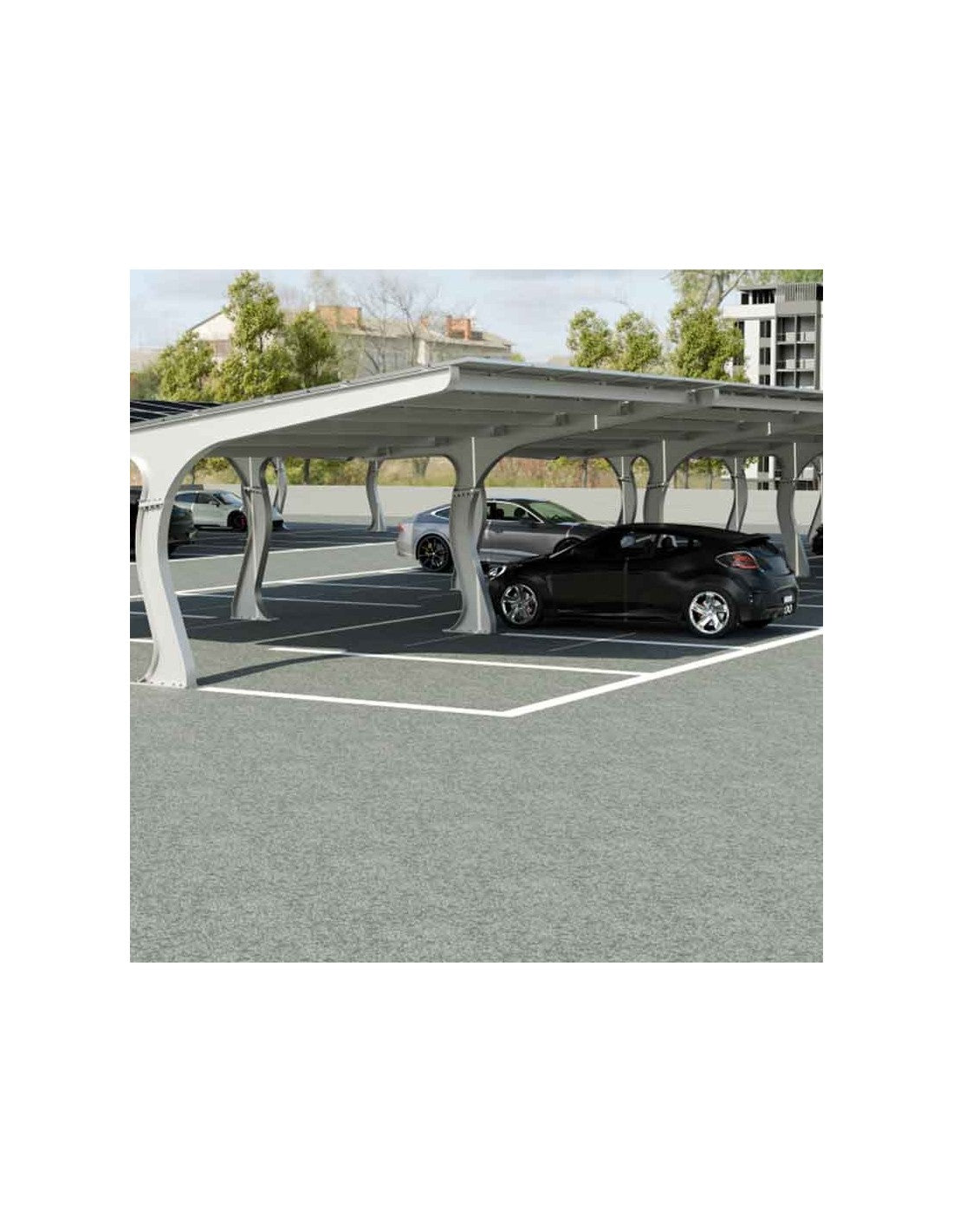 Carport Design pensilina fotovoltaica per parcheggi auto Contact