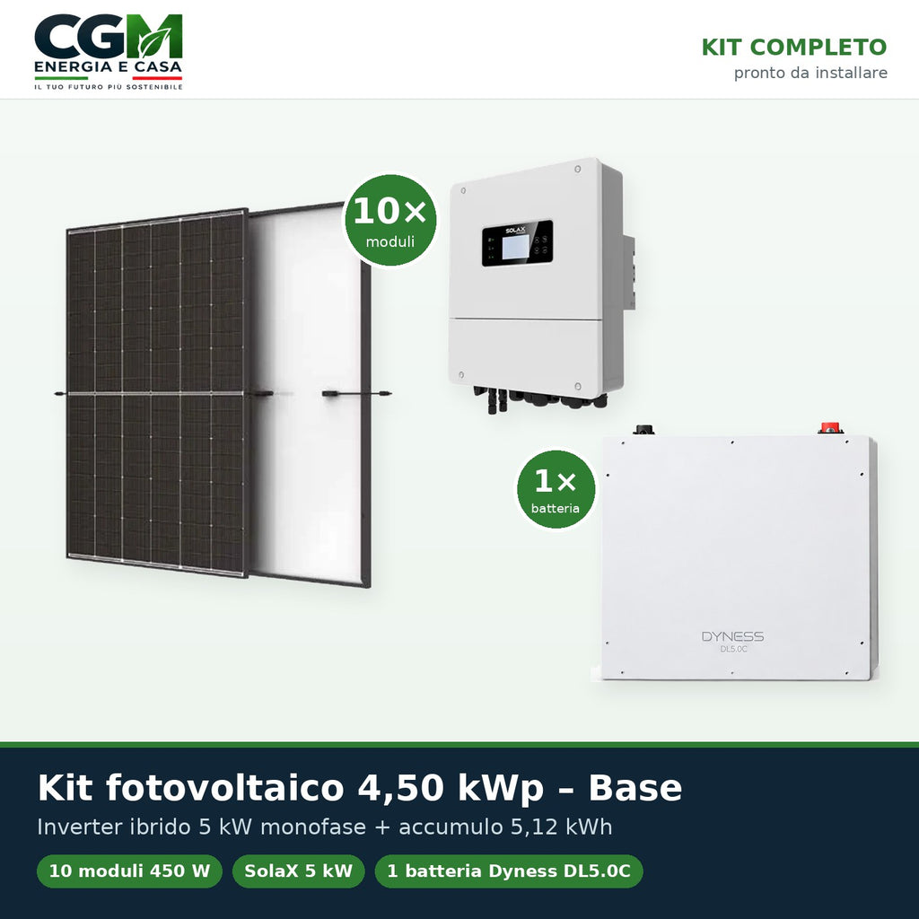 Kit fotovoltaico 4,50 kWp Base