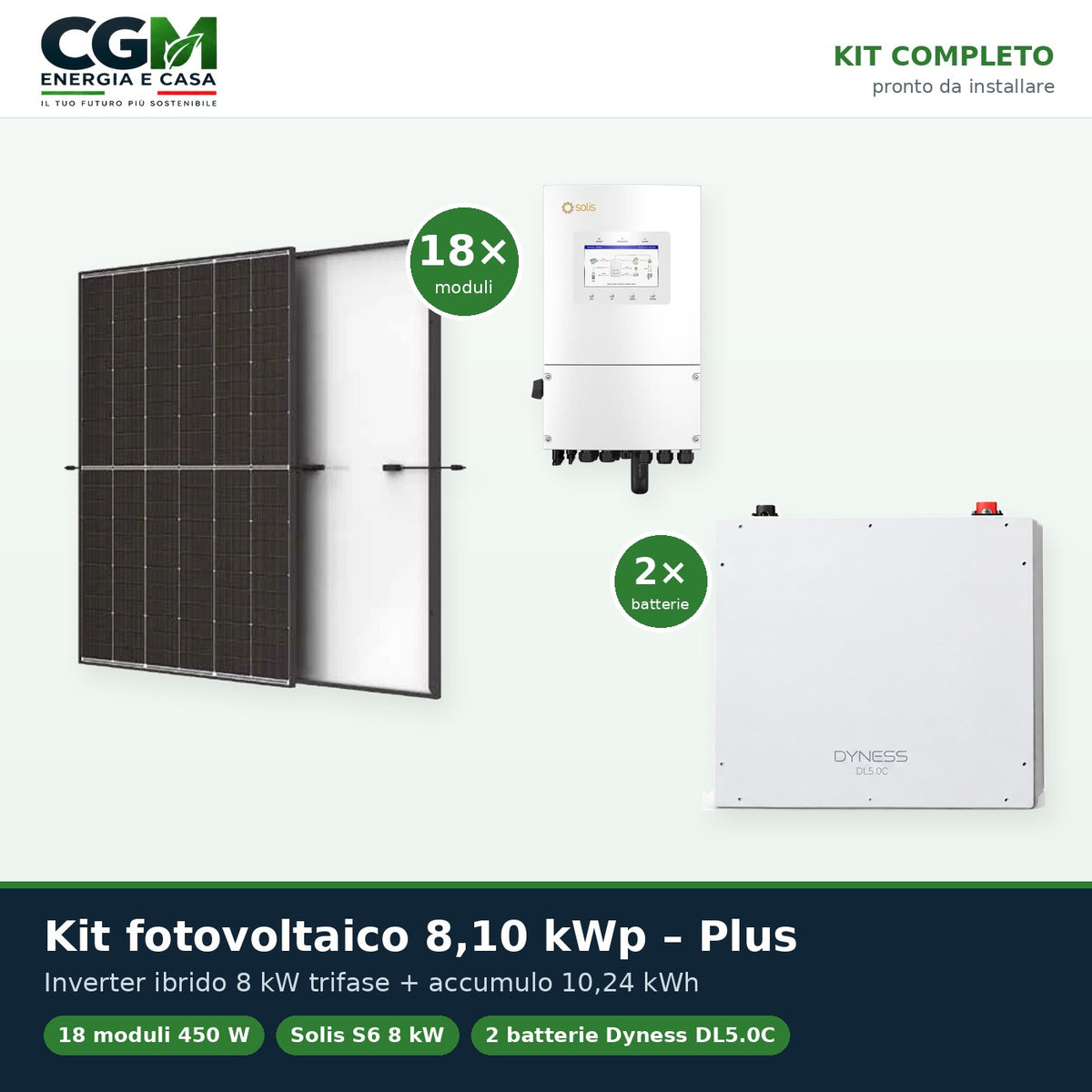 Kit fotovoltaico 8,10 kWp Plus