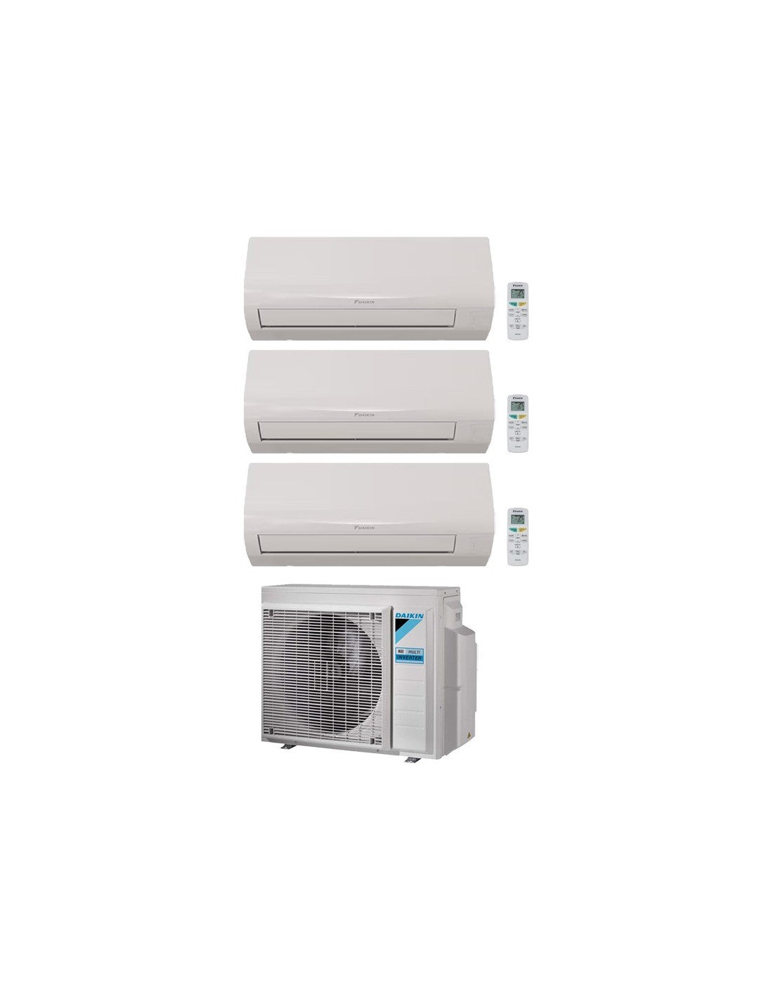 Condizionatore trialsplit Daikin Sensira Wi-Fi 7000 + 9000 + 12000 BTU unità esterna 6.8kW inverter R32 A++/A+