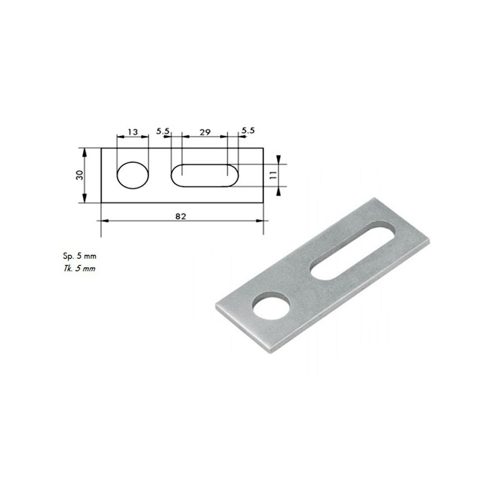 Contact Italia ACC0001-M12D piastra connessione profilo M12 - immagine tecnica indicativa