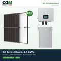 Kit fotovoltaico monofase 4500W inverter 3.6kW Nahui LV batteria al litio 10KWh - CGM Energia e Casa