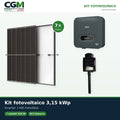 Kit fotovoltaico monofase 3150W inverter di stringa TLM 3kW Zucchetti connesso in rete - CGM Energia e Casa