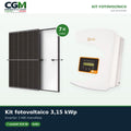 Kit fotovoltaico monofase 3150W inverter di stringa MINI 3kW Solis connesso in rete - CGM Energia e Casa