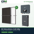 Kit fotovoltaico monofase 3640W inverter 3.6kW Zucchetti batteria al litio 5.1kWh LV ZSX5000 S - CGM Energia e Casa