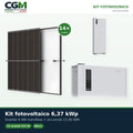 Kit fotovoltaico monofase 6370W inverter Weco SMART EU 6kW accumulo 15.36kWh Weco 5k0 - CGM Energia e Casa