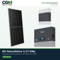 Kit fotovoltaico monofase 5265W inverter 4.6kW All in one batteria al litio 5.12kWh Zucchetti HV ZBT 5K - CGM Energia e Casa