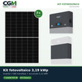 Kit fotovoltaico monofase 3185W inverter 3kW All in one litio 5.12kWh HV ZBT 5K Zucchetti - CGM Energia e Casa