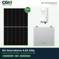 Kit fotovoltaico monofase 6825W inverter 6kW Solis batteria al litio 10.24kWh Dyness DL5.0C - CGM Energia e Casa