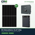 Kit fotovoltaico trifase 15470W inverter 15kW batteria al litio 15.36kWh HV SMART 5K Zucchetti - CGM Energia e Casa