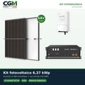 Kit fotovoltaico monofase 6370W inverter Solis 6kW batteria al litio 4.8kWh Pylontech US5000 - CGM Energia e Casa