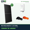 Kit fotovoltaico monofase 7140W inverter 6kW Solis batteria al litio 10.24kWh Dyness DL5.0C - CGM Energia e Casa