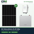 Kit fotovoltaico trifase 8190W inverter 8kW Solis LV batteria al litio 15.36kWh Dyness DL5.0C - CGM Energia e Casa