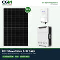 Kit fotovoltaico monofase 6370W inverter Solis 6kW litio 10.44kWh Weco EVO 5k3 - CGM Energia e Casa