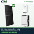 Kit fotovoltaico monofase 7140W inverter Solis 6kW batteria al litio 10.44kWh Weco EVO 5k3 - CGM Energia e Casa
