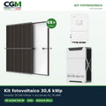 Kit fotovoltaico trifase 30600W inverter 30kW Solis batteria litio 41.76kWh Weco EVO 5k3 - CGM Energia e Casa