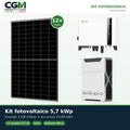 Kit fotovoltaico trifase 5700W inverter 5kW Solis litio 20.88kWh Weco EVO 5k3 - CGM Energia e Casa