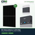 Kit fotovoltaico monofase 4275W inverter 4kW All in one batteria al litio 15.36kWh HV ZBT 5K Zucchetti - CGM Energia e Casa