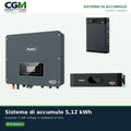 Sistema di accumulo trifase inverter 5kW Zucchetti batteria al litio HV SMART 5K 5.12kWh - CGM Energia e Casa