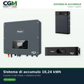 Sistema di accumulo trifase inverter 6kW Zucchetti batteria al litio HV SMART 5K 10.24kWh - CGM Energia e Casa