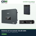 Sistema di accumulo trifase inverter 15kW Zucchetti batteria al litio HV SMART 5K 20.48kWh - CGM Energia e Casa