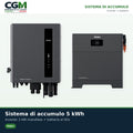 Sistema di accumulo monofase Haier LV inverter 3kW batteria al litio 5KWh BMS - CGM Energia e Casa