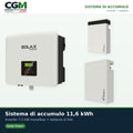 Sistema di accumulo monofase inverter 7.5kW batteria al litio 11.6KWh T-BAT-H5.8 Solax Power - CGM Energia e Casa