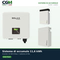 Sistema di accumulo trifase inverter 10kW batteria al litio 11.6KWh T-BAT-H5.8 Solax Power - CGM Energia e Casa