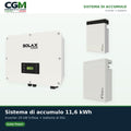 Sistema di accumulo trifase inverter 20kW batteria al litio 11.6KWh T-BAT-H5.8 Solax Power - CGM Energia e Casa