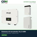 Sistema di accumulo trifase inverter 20kW batteria al litio 23.2KWh T-BAT-H5.8 Solax Power - CGM Energia e Casa