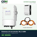 Sistema di accumulo trifase inverter 8kW Solis LV batteria al litio 26.1kWh Weco EVO 5k3 - CGM Energia e Casa