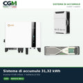 Sistema di accumulo trifase inverter 8kW Solis batteria al litio 31.32kWh Weco EVO 5k3 - CGM Energia e Casa