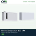 Sistema di accumulo trifase inverter Weco SMART EU 8kW litio 5.12kWh Weco 5k0 - CGM Energia e Casa