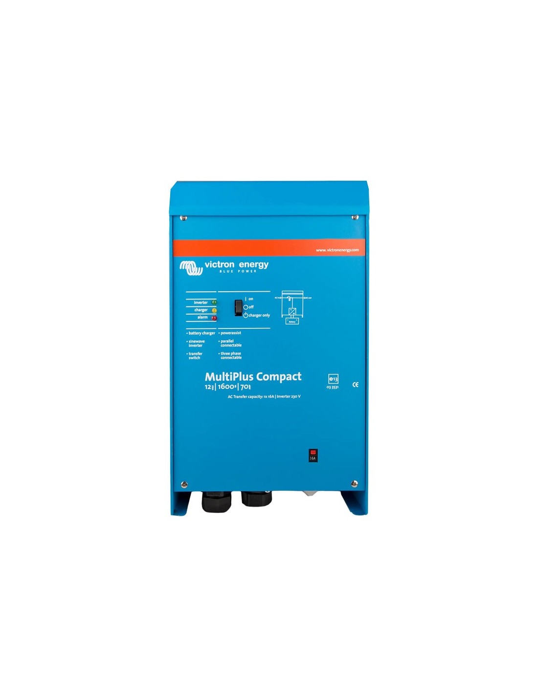 Inverter/Caricabatterie MultiPlus Compact 1300W 12V 1600VA Victron Energy C12/1600/70-16