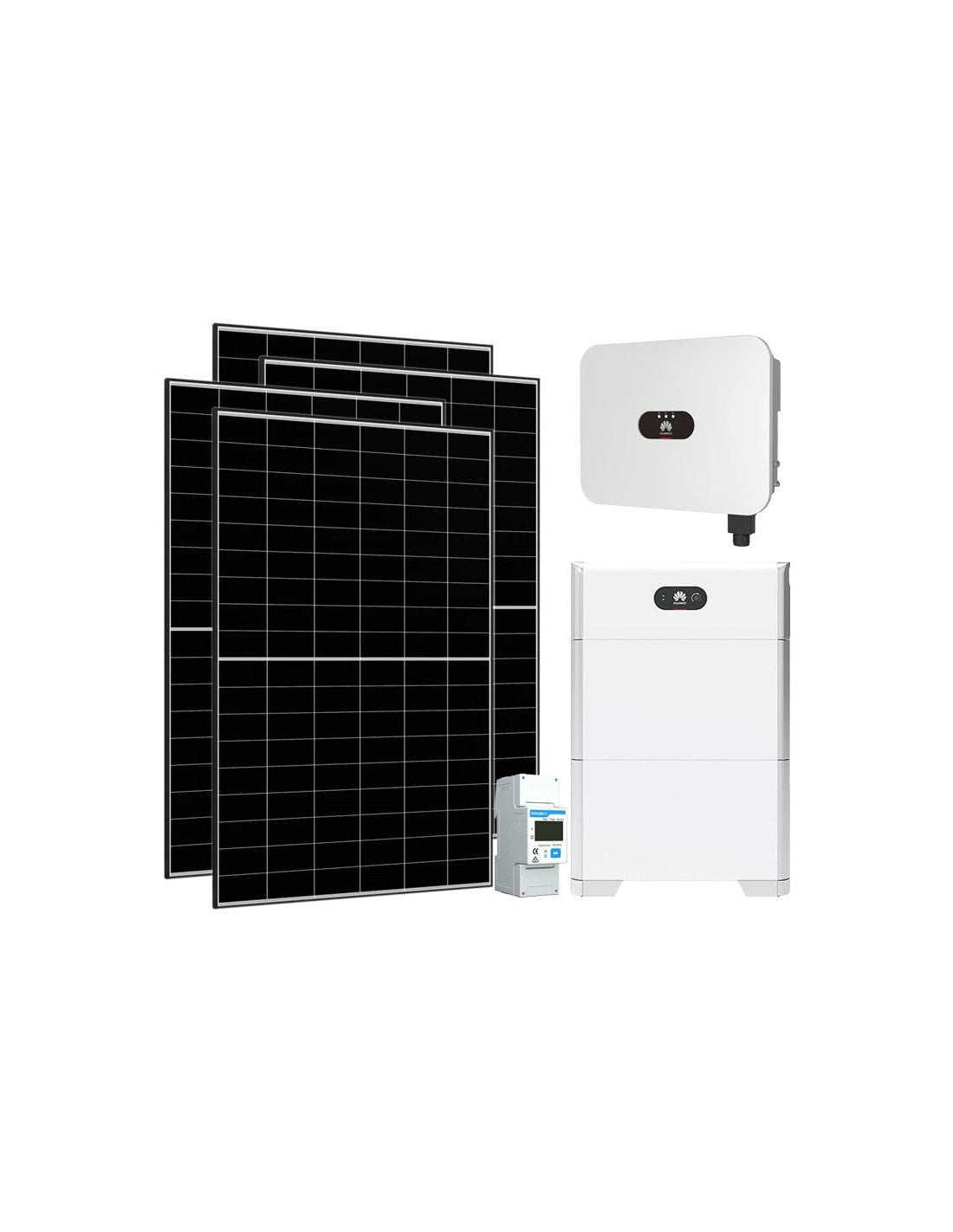 Kit fotovoltaico monofase 4275 W inverter 4 kW LB0 Huawei batteria al litio 10 kWh LUNA2000