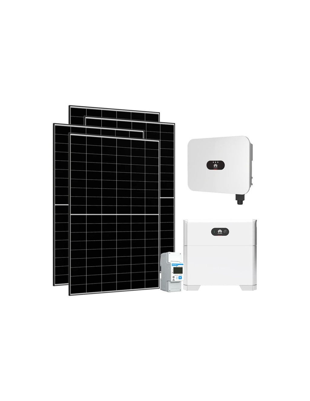 Kit fotovoltaico monofase 4750 W inverter 4,6 kW LB0 Huawei batteria al litio 5 kWh LUNA2000