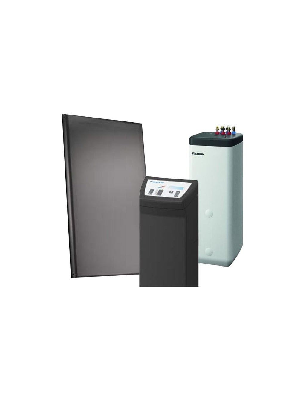 Kit Solaris drain-back con accumulatore di energia 500L 4xV26 tetto nero Daikin
