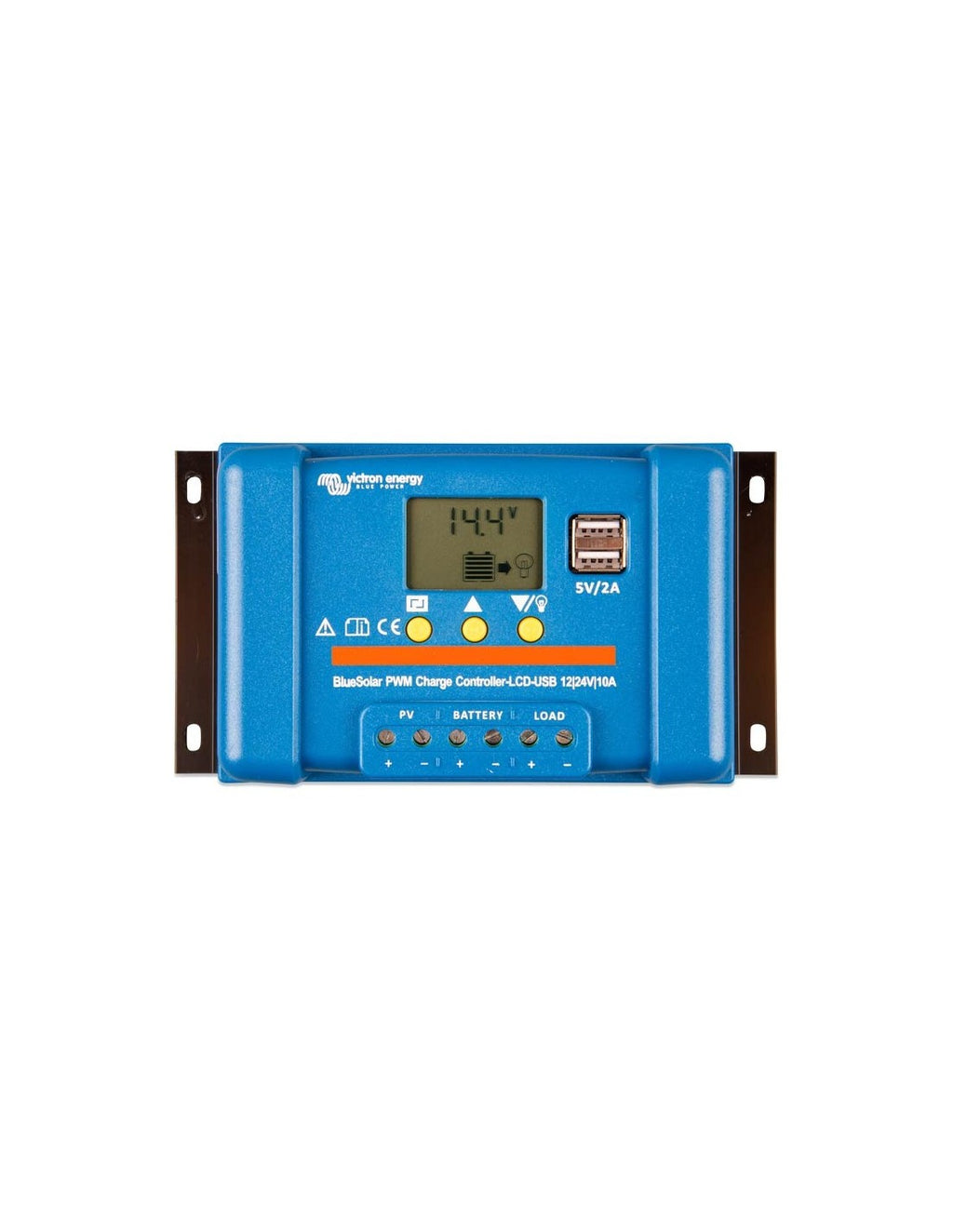 Regolatore di Carica PWM BlueSolar 10A 12/24V Display LCD e USB Victron Energy