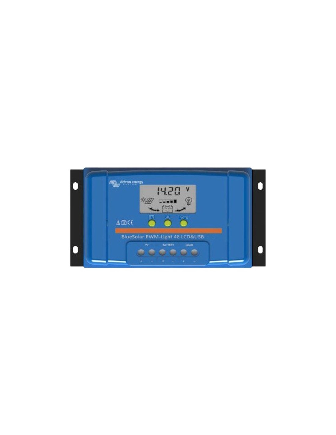 Regolatore di Carica PWM BlueSolar 20A 48V Display LCD e USB Victron Energy