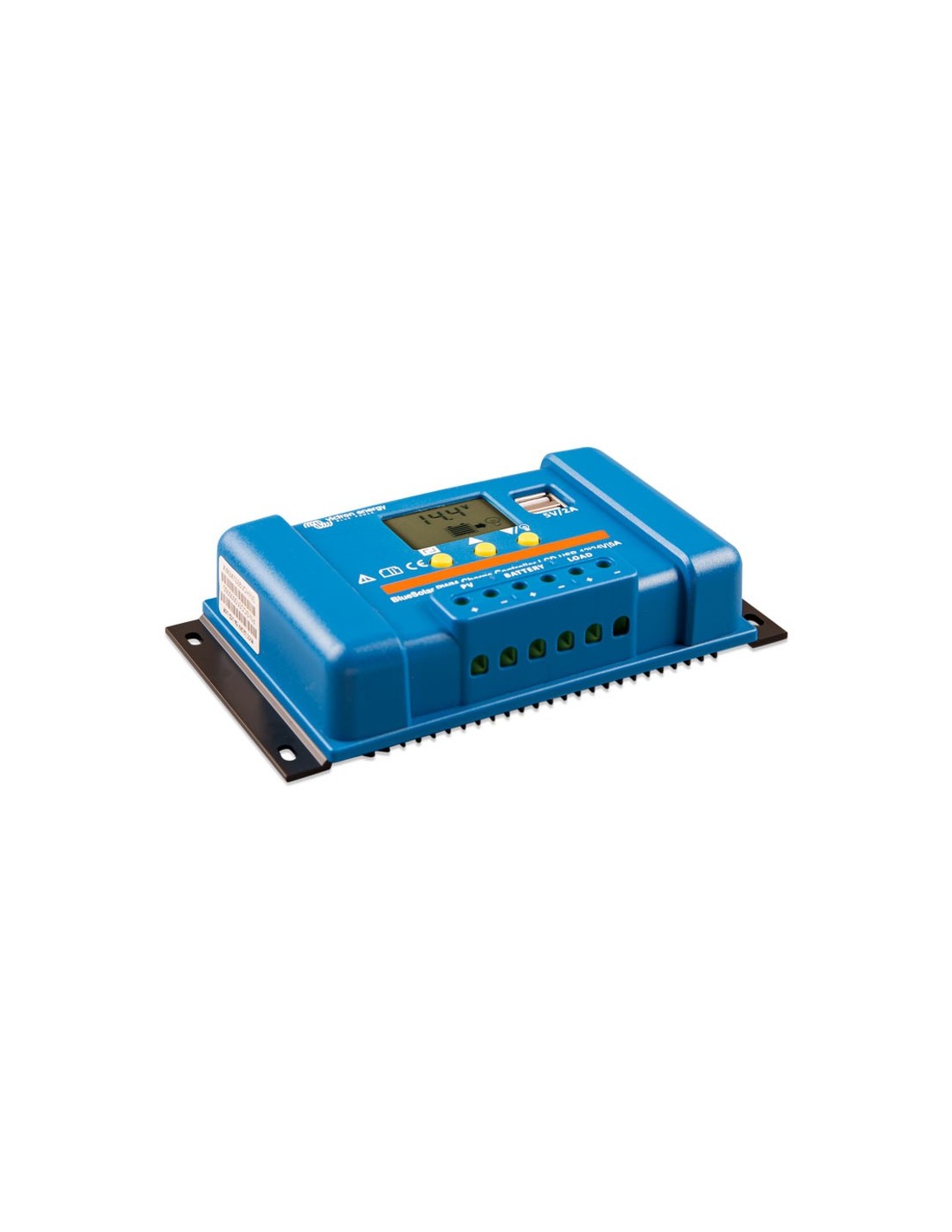 Regolatore di Carica PWM BlueSolar 5A 12/24V Display LCD e USB Victron Energy