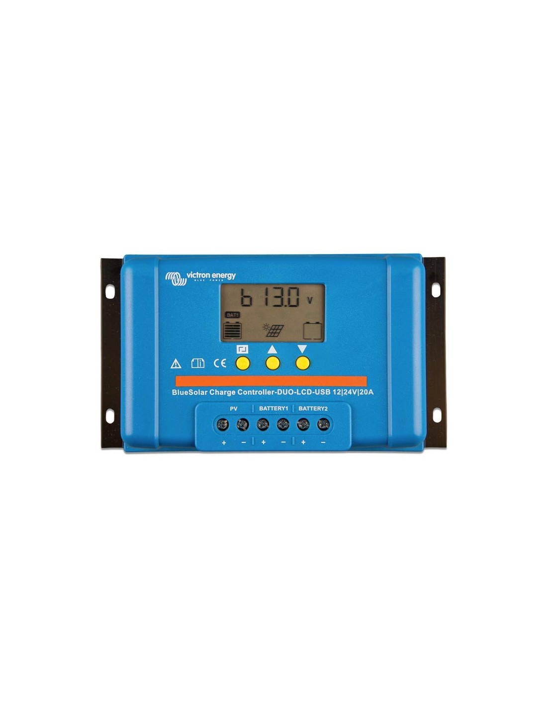 Regolatore di Carica PWM BlueSolar DUO 20A 12/24V Display LCD e USB Victron Energy