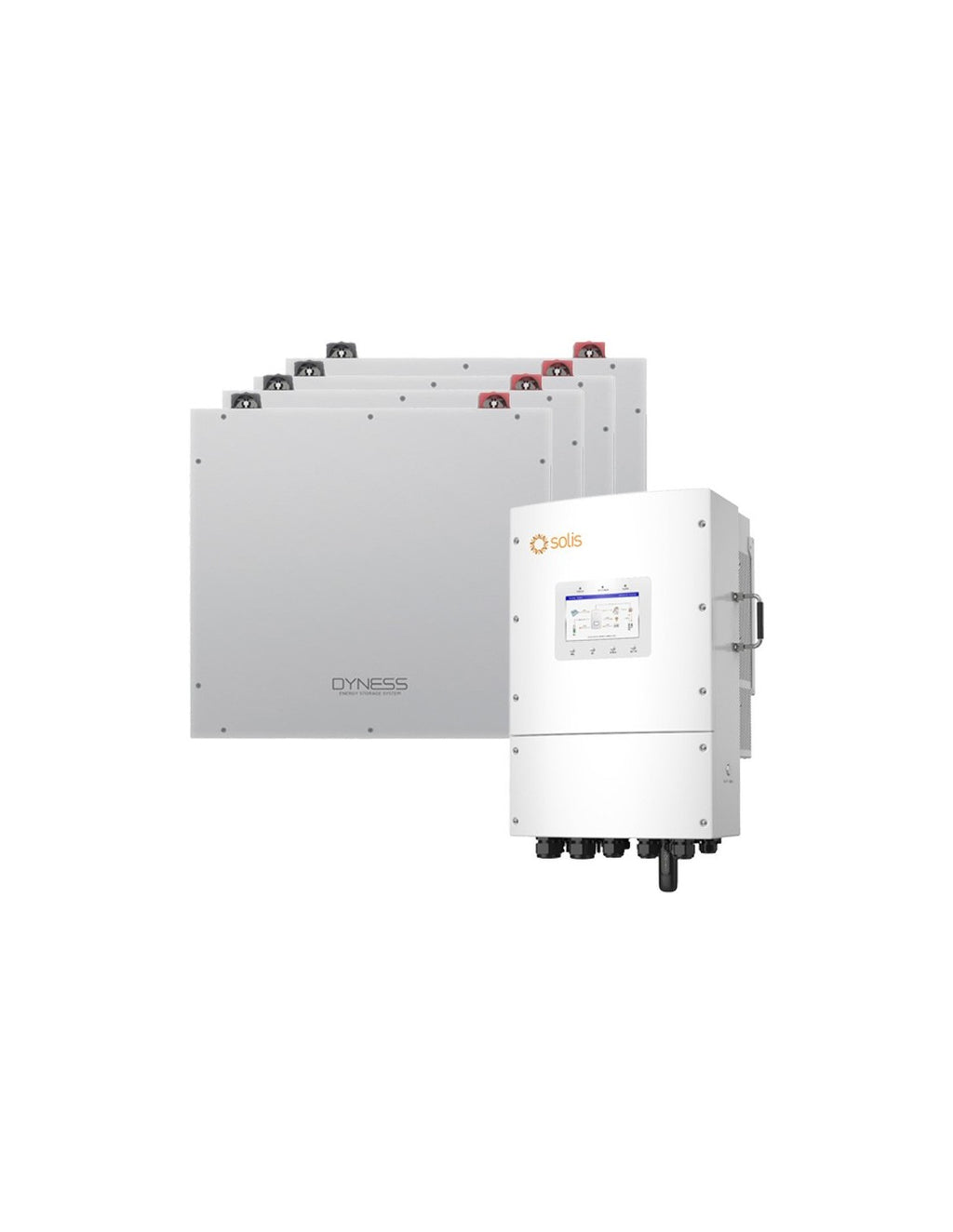 Sistema di accumulo trifase inverter 10 kW Solis LV batteria al litio 20,48 kWh Dyness DL5.0C