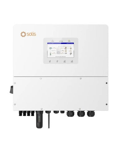Solis S6-EH3P12K-H inverter ibrido trifase 12 kW, vista frontale con display