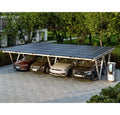 Immagine illustrativa carport fotovoltaico per 4 posti auto con pannelli