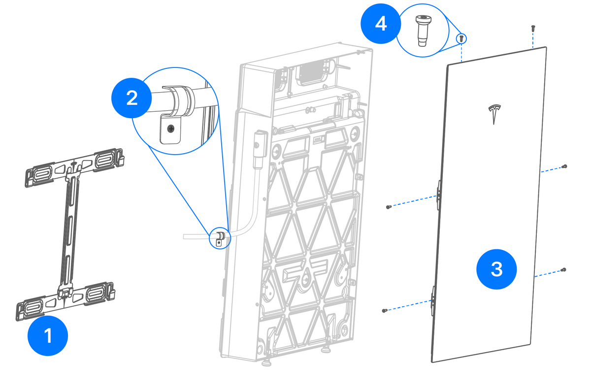 Tesla Powerwall 3 Expansion Wall Mount Kit - immagine ufficiale