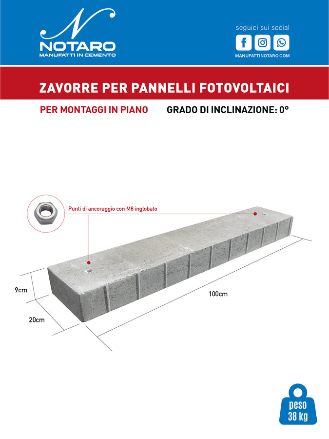 Zavorra L85/0°-40KG - Immagine illustrativa/non vincolante di zavorra FV 0°
